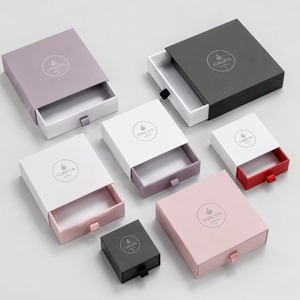 Wholesale Customized Printed Little Paper Wedding Earing Ring Packaging Jewelry Drawer Box - Product Image 1