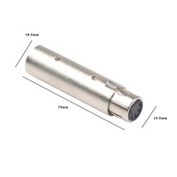 Adaptateur DMX XLR 3 broches mâle vers 5 broches femelle avec contacts en alliage de cuivre et boîtier en alliage pour équipement PA DJ - XLR 3M XLR 5F
