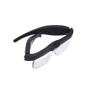 Headwear glasses charging with LED light multi-fold old reading magnifying glass 12539DC1