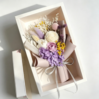 Buket Bunga Mini Awet Buatan Tangan Grosir untuk Hari Valentine, Wisuda & Natal - Bunga Kering yang Dapat Disesuaikan