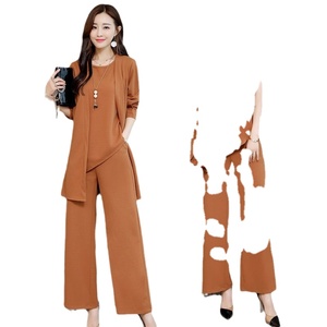 Conjunto de Moda para Mujer, Otoño/Invierno 2025, Nuevo Estilo Occidental de Alta Gama, Corte Regular, Juvenil, Talla Grande, Tres Piezas, Color Sólido, <span class=keywords><strong>XS</strong></span> - Product Image 1