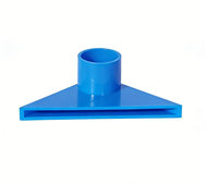 Bec de sortie d'eau triangulaire en PVC pour aquarium, raccord de fond en plastique pour cascade artificielle, raccords de tuyauterie DIY femelle