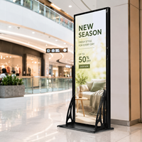 Écran LED P2.5 portable, léger, couleur uniforme, haute fréquence de rafraîchissement, design pliable, pour intérieur 
 Affichage publicitaire