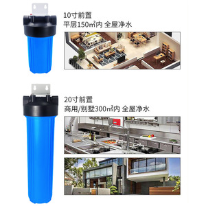 Universal 20 Inch Single Double Triple Stage Water Filter Housing Blue Bottle With Mounting Plate For Outdoor Use - Product Image 4