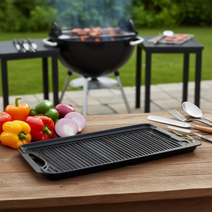 Plancha rectangular de hierro fundido Vevor de 20x10 pulgadas, precurada, para asar y cocinar al aire libre - Product Image 2
