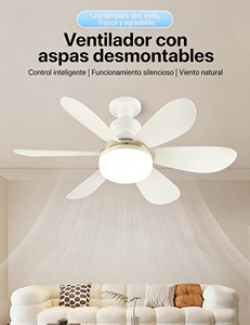 Ventilatore da soffitto moderno a LED con telecomando, 5 pale, 20,47 pollici, motore AC, luce dimmerabile per soggiorno - Product Image 4
