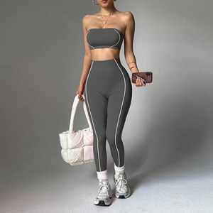 <span class=keywords><strong>Set</strong></span> Yoga Senza Cuciture Personalizzati, Completi Sportivi <span class=keywords><strong>Fitness</strong></span>, Leggings da Yoga e Pilates per Donna - Product Image 6