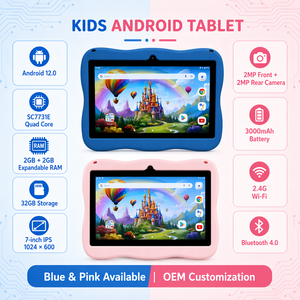 Tablette Wifi 7 pouces <span class=keywords><strong>Android</strong></span> Nouveau design Arrivée 2 Go 32 Go Tablette éducative pour enfants Tablette pour enfants Tableta - Product Image 1