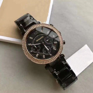 Top Brand originale M-K6262 signore di vetro minerale 316L acciaio inossidabile cinturino al quarzo moda e Business orologio da donna - Product Image 5