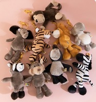 Porte-clés en peluche Zodiaque Petit Tigre simulé, animal en peluche doux, pendentif pour sac à dos, figurine à suspendre, décoration de sac