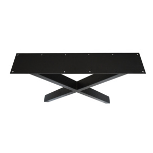 Nhiệm Vụ Nặng Nề Kim Loại Bàn Cà Phê Chân Công Nghiệp Đen Ống Vuông X Hình Dạng Khung Cho Phòng Khách Phòng Ngủ Hội Thảo-Bàn Ghế Bàn Chân - Product Image 3