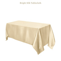 Nappe en Satin de luxe nappe rectangulaire en Satin de couleur unie couverture de Table en Satin décoration de Table en tissu lisse pour mariage