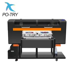 PO-TRY High Quality Direct To Garment Inkjet Printer Customized Double Station Digital T-shirt Printing Machine