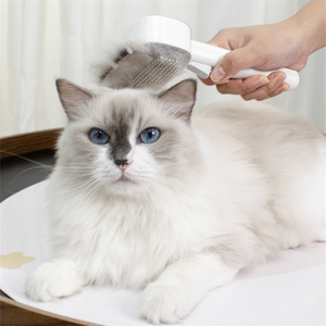 Peigne et brosses automatiques de toilettage pour animaux de compagnie, 2 en 1, à piles, en plastique de luxe, autonettoyants, pour chiens et chats, élimination des poils - Product Image 4