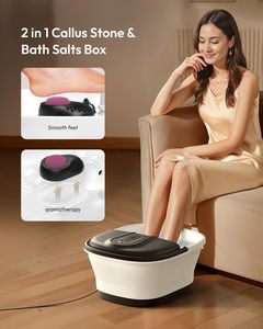 เครื่องนวดเท้าแบบพับได้พร้อมระบบ<span class=keywords><strong>ส</strong></span>ั่นสะเทือน ฮีตเตอร์ รีโมท และตัวตั้งเวลา - ลูกกลิ้ง 16 ลูก - Product Image 5