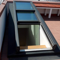 Puits de lumière électrique DTOP NFRC, puits de lumière automatique en aluminium coulissant et pliable, toit en métal, couvre-toit en verre pliable, puits de lumière pour maison