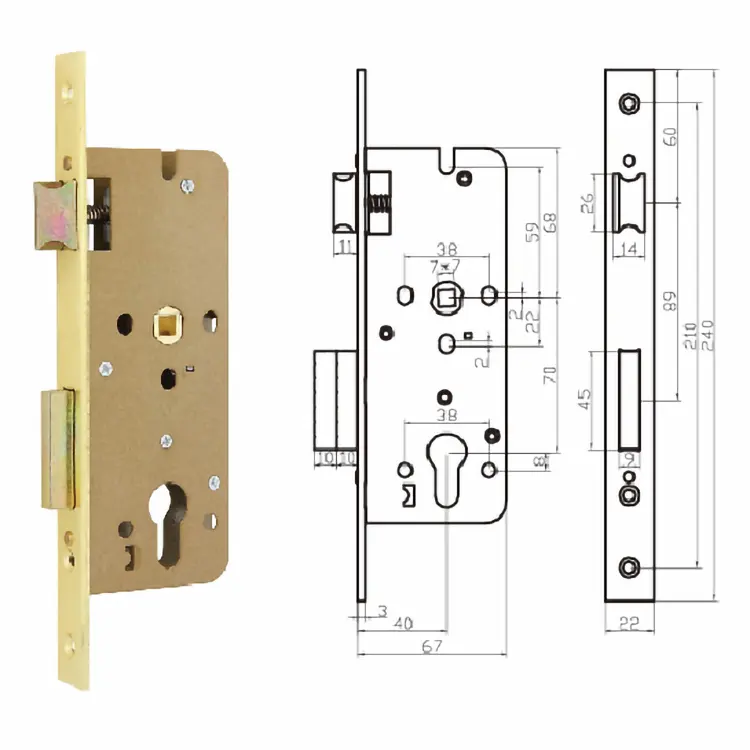 7040 morocco di sicurezza ad alta sicurezza serratura porta corpo serratura produttore