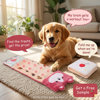 Tapis de reniflement pliable pour chien, jouet interactif de recherche et de jeu, tapis d'alimentation lente avec couineur BB pour stimulation mentale