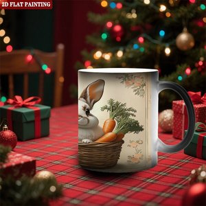 Mug créatif à révélation de chaleur, 11 oz, en céramique noire givrée, pour usage quotidien - Product Image 2