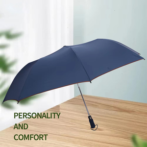 Spot Wholesale Outdoor Business Large Two-folding Semi-<b>Automatic</b> Classic Pongee Promotional Sunshade Custom Printed LOGO - Product Image 4