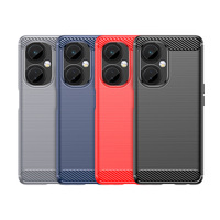 Coque de téléphone en silicone souple en fibre de carbone pour OnePlus N30 & Nord CE3 Lite & Ace 2V avec support antichoc
