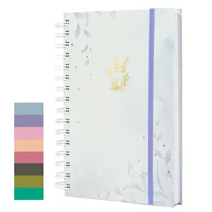 Carnets de journaux scolaires en vrac avec impression personnalisée et logo fournisseurs A5 carnet de notes papier à couverture rigide en spirale