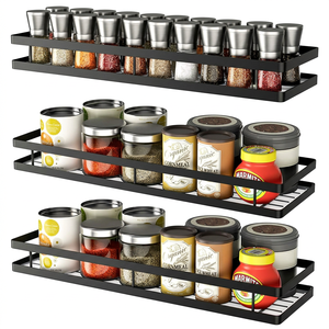 Vente chaude mural fer étagère à épices organisateur multi-usages pour hôtel maison Restaurant ustensiles de cuisine en métal Durable - Product Image 1