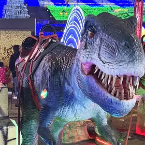 Jingujin New Trend Walking Triceratops Dinosaur Ride Simulation Walking Rideable Dinosaur Animatronic Ride Robot For Park