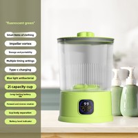 Mesin cuci Mini nirkabel portabel, dengan pembersihan otomatis untuk pakaian dalam dan kaus kaki penggunaan perangkat cucian kecil rumah tangga
