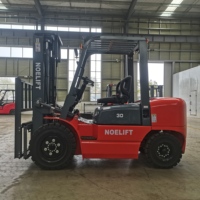Chariot élévateur diesel 3 tonnes 3000 kg de charge, mât 3 m, robuste, contrepoids NOELIFT avec certificat CE