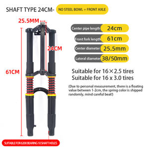 Horquilla delantera de cuadriciclo eléctrico 18 tubos a través del eje tipo 29,5 horquilla amortiguadora de hombro con cuenco de acero y eje delantero - Product Image 3