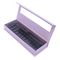 Boîtes d'emballage pour faux ongles, petites, violettes, personnalisées avec logo, vides, pour faux ongles à presser