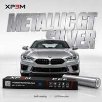 Film de protection de peinture (PPF) XP3M GT Silver OEM brillant en TPU, 7,5 mil, auto-réparant, anti-rayures, anti-jaunissement, avec canaux de décompression d'air