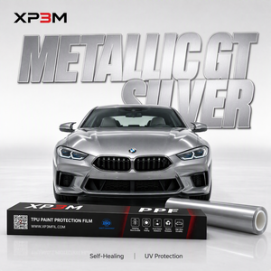Film de protection de peinture (PPF) XP3M GT Silver OEM brillant en TPU, 7,5 mil, auto-réparant, anti-rayures, anti-jaunissement, avec canaux de décompression d'air - Product Image 1