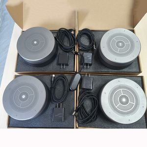 Système de microphone de conférence de bureau sans fil à 4 canaux, sans fil tout-en-un, idéal pour la capture et la diffusion sonore - Product Image 1