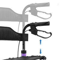 Déambulateur pliable en aluminium avec dossier et sac de rangement, léger, aide à la mobilité pour personnes âgées