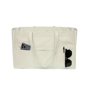 Borsa Tote grande moda tela pesante per tutti i giorni con 2 tasche anteriori - Product Image 1