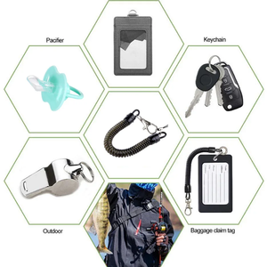 Dây buộc với Carabiner Kính thiên văn mùa xuân Dây buộc dây đeo cổ tay Gasket điện thoại di động phổ dây buộc Tab chủ - Product Image 6