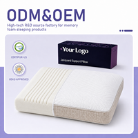 Oreiller en mousse à mémoire de forme profilé avec housse amovible pour marque de literie en marque blanche, OEM, ODM, fourniture en gros d'usine