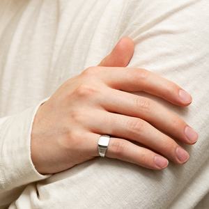 Bague signet vintage <span class=keywords><strong>pour</strong></span> <span class=keywords><strong>homme</strong></span> en argent 925 plaqué or, émail noir, grande taille, vente en gros Gemnel - Product Image 6