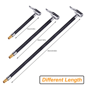 Adaptateur flexible de tuyau de gonfleur de <span class=keywords><strong>pneu</strong></span> avec mandrin à air verrouillable, extension de valve <span class=keywords><strong>Schrader</strong></span> à clipser pour pompe à vélo de moto de voiture - Product Image 5
