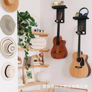 Soporte de pared para guitarra de madera maciza, ganchos de madera para guitarra, para guitarras acústicas y eléctricas, bajos, y ukeleles. - Product Image 3