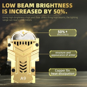 ไฟหน้าโปรเจคเตอร์ SANVI A9 12V 1.6 นิ้ว แบบเมทริกซ์ ไบแอลอีดี ขายดี ไฟหน้ามินิแอลอีดี แสงต่ำ - Product Image 5