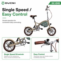 Bicicleta Eléctrica Ligera de 14 Pulgadas para Desplazamientos Urbanos, Bicicleta Eléctrica Plegable Mini para Recorridos de Corta Distancia