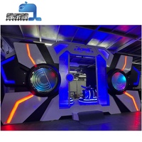 Simulateur de course VR Cinéma volant 9D Jeu d'arcade de cyclisme en salle pour 4 personnes Réalité virtuelle Jeu de conduite scolaire Machine