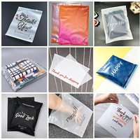 Sacs à vêtements en plastique transparent mat noir givré personnalisés avec fermeture à glissière pour l'emballage des vêtements, épais