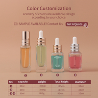 Flacon compte-gouttes en verre de luxe personnalisé 25ml 30ml en gros avec bouchon à vis et pompe à verrouillage pour huiles essentielles, sérums et crèmes de soin