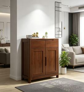 Modern Solid Wood <b>Shoe</b> <b>Storage</b> Cabinet With Doors And Drawers For Entryway Home Furniture Traditional Design Style - Product Image 5
