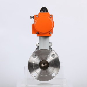 PN16 DN80 3 Inch 2 Way Double Flange Type Remote Operated Stainless Steel 304 Pneumatic Actuated Ball PQ07 Stainless Steel 304 P - Product Image 3