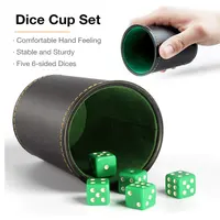 PU Leather Dice Cup Set, Party Board Game, Bar KTV